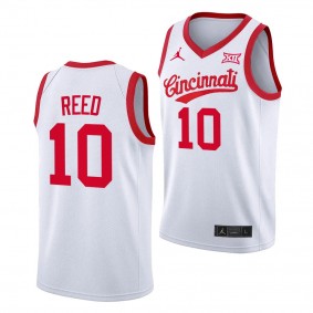 Cincinnati Bearcats 70s Throwback Josh Reed #10 White Basketball Jersey Men's