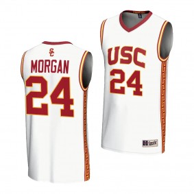 USC Trojans Joshua Morgan White #24 NIL Lightweight Fashion Jersey Player Basketball Men