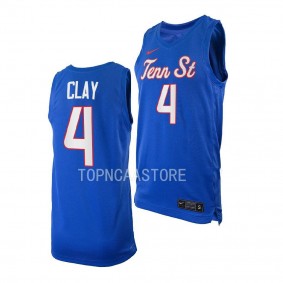 Tennessee State Tigers Jr. Clay Blue #4 Jersey 2022-23 College Basketball