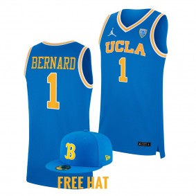 Jules Bernard #1 UCLA Bruins College Basketball Free Hat Jersey 2022-23 Blue
