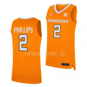 Julian Phillips Tennessee Volunteers #2 Orange Replica Basketball Jersey 2022-23