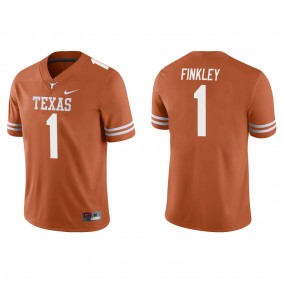 Justice Finkley Texas Longhorns Nike Game College Football Jersey Texas Orange