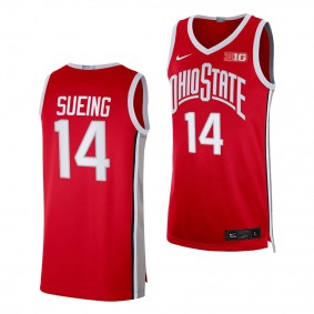 Justice Sueing #14 Ohio State Buckeyes Alumni Basketball Jersey 2022-23 Red