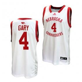 Nebraska Huskers Juwan Gary College Basketball Home uniform White #4 Jersey 2023-24