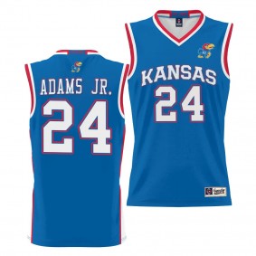K.J. Adams Jr. Kansas Jayhawks #24 Royal NIL Basketball Jersey Unisex Lightweight