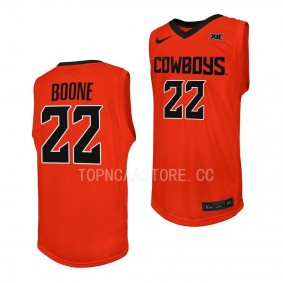 Kalib Boone OSU Cowboys #22 College Basketball Orange Replica Jersey
