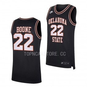 Kalib Boone Oklahoma State Cowboys #22 Black Retro Basketball Jersey 2022-23 Replica