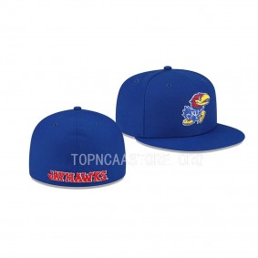 Kansas Jayhawks Royal College Headwear 59FIFTY Fitted Cap Hat