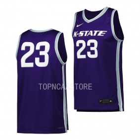 Kansas State Wildcats #23 Purple Replica Basketball Jersey