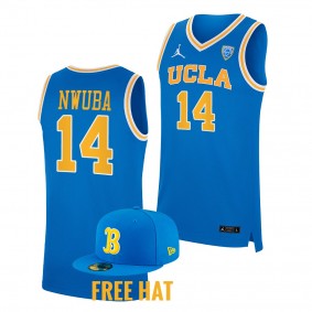 Kenneth Nwuba #14 UCLA Bruins College Basketball Free Hat Jersey 2022-23 Blue