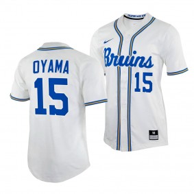 UCLA Bruins Kenny Oyama 2022 College Baseball Replica White #15 Jersey