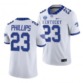 Andru Phillips Kentucky Wildcats College Football White Men Game 23 Jersey 2023