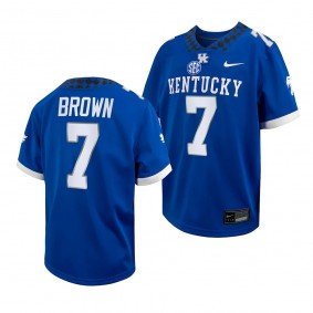 Kentucky Wildcats Barion Brown College Football 2023 Game Jersey Youth Royal