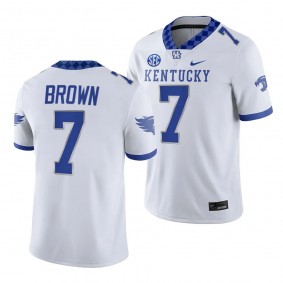 Barion Brown Kentucky Wildcats College Football White Men Game 7 Jersey 2023