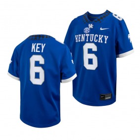 Kentucky Wildcats Dane Key College Football 2023 Game Jersey Youth Royal