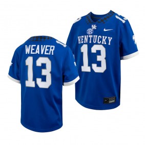 Kentucky Wildcats J.J. Weaver College Football 2023 Game Jersey Youth Royal