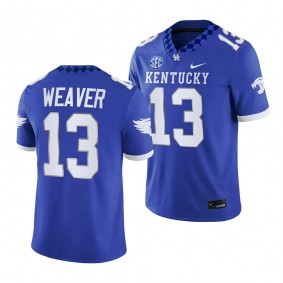 J.J. Weaver Kentucky Wildcats Home Blue Men Game Football 13 Jersey 2023