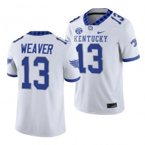 J.J. Weaver Kentucky Wildcats College Football White Men Game 13 Jersey 2023