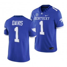 Ray Davis Kentucky Wildcats Home Blue Men Game Football 1 Jersey 2023