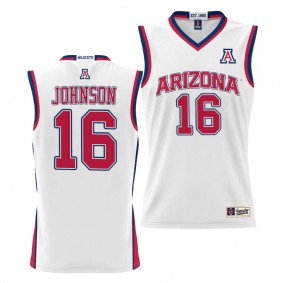 Keshad Johnson Arizona Wildcats #16 White NIL Basketball Jersey Unisex Lightweight