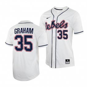 Ole Miss Rebels Kevin Graham 2022 College Baseball White #35 Jersey