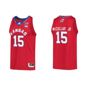 Kevin McCullar Jr. Kansas Jayhawks adidas Reverse Retro College Basketball Jersey Red
