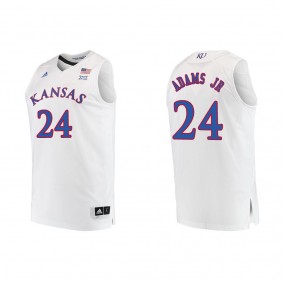 KJ Adams Jr. Kansas Jayhawks adidas Replica Swingman College Basketball Jersey White