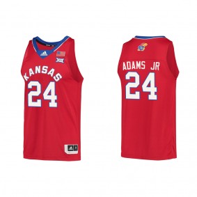 KJ Adams Jr. Kansas Jayhawks adidas Reverse Retro College Basketball Jersey Red