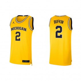 Kobe Bufkin Michigan Wolverines Jordan Brand Limited Basketball Jersey Maize