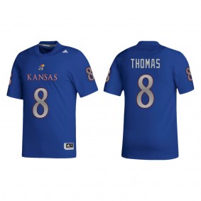 Ky Thomas Kansas Jayhawks adidas NIL Replica Football Jersey Royal