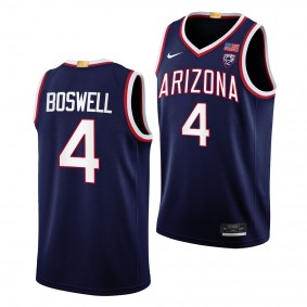 Arizona Wildcats Kylan Boswell Navy #4 Jersey 2022-23 Limited Basketball