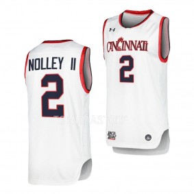 Landers Nolley II Cincinnati Bearcats #2 White Replica Basketball Jersey 2022-23