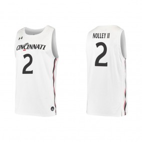 Landers Nolley II Cincinnati Bearcats College Replica Basketball Jersey White
