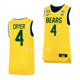 LJ Cryer #4 Baylor Bears Alternate Basketball Jersey 2022-23 Gold