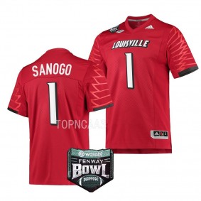 Louisville Cardinals 2022 Fenway Bowl Momo Sanogo #1 Red Men's Premier Football Jersey