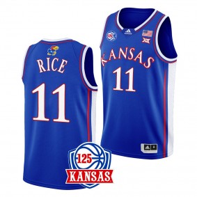 Kansas Jayhawks 125th Anniversary M.J. Rice #11 Blue Away Jersey