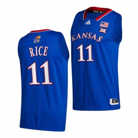 Kansas Jayhawks M.J. Rice College Basketball Away uniform Royal #11 Jersey