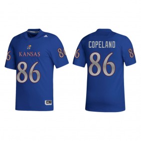 Mac Copeland Kansas Jayhawks adidas NIL Replica Football Jersey Royal