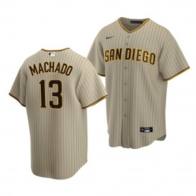 San Diego Padres Manny Machado 2022 Replica Sand Brown #13 Jersey Alternate