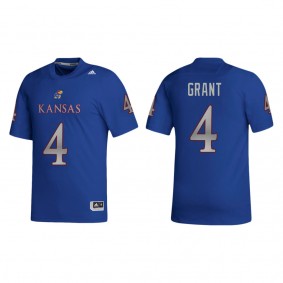 Marvin Grant Kansas Jayhawks adidas NIL Replica Football Jersey Royal