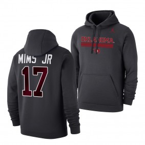 Marvin Mims Jr. Oklahoma Sooners Unity Anthracite Alternate Jersey Hoodie