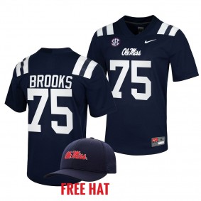 Ole Miss Rebels Mason Brooks 2022-23 Untouchable Game Navy Jersey Free Hat