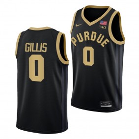 Purdue Boilermakers Mason Gillis College Basketball uniform Black #0 Jersey 2022-23