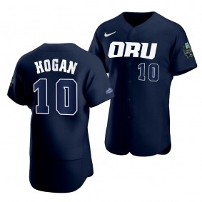 Matt Hogan Oral Roberts Golden Eagles #10 Navy 2023 College World Series NCAA Baseball Jersey