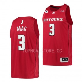 Mawot Mag #3 Rutgers Scarlet Knights Swingman Basketball Jersey 2022-23 Scarlet