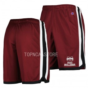Men Maroon College Basketball Mississippi State Bulldogs Shorts