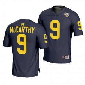 Michigan Wolverines J.J. McCarthy CFBPlayoff 2023 National Champions #9 Navy Lightweight Fashion Jersey Men's