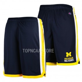 Men Navy College Basketball Michigan Wolverines Shorts