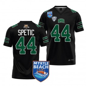 Gianni Spetic 2023 Myrtle Beach Bowl Ohio Bobcats #44 Jersey Black Men's Shirt