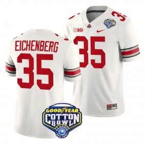Ohio State Buckeyes Tommy Eichenberg 2023 Cotton Bowl #35 White College Football Playoff Jersey Men's